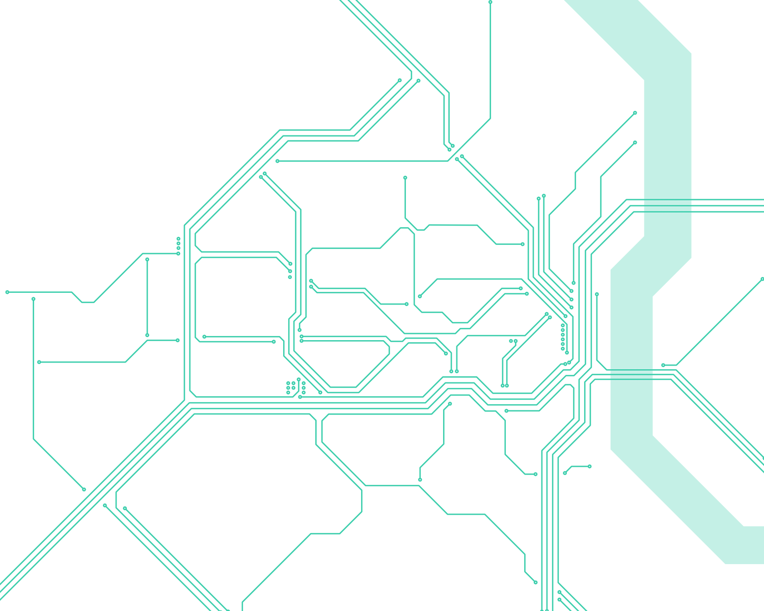 Dubuque City Map as a Circuitboard